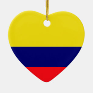Colombia flag ceramic ornament