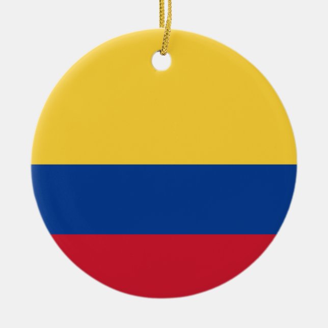 Colombia flag ceramic ornament (Front)