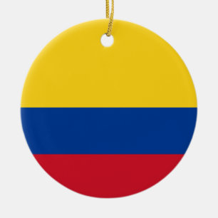 Colombia Flag Ceramic Ornament
