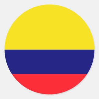 Colombia flag classic round sticker