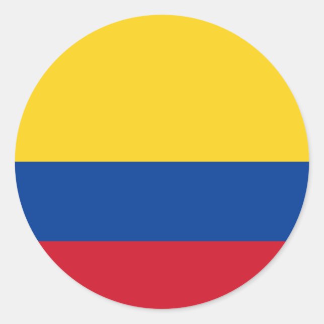Colombia Flag Classic Round Sticker (Front)