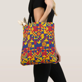 Colombia Flag Colourful Pattern Tote Bag