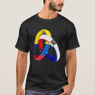 Colombia Flag Dominican Grown Ring Marriage Weddin T-Shirt