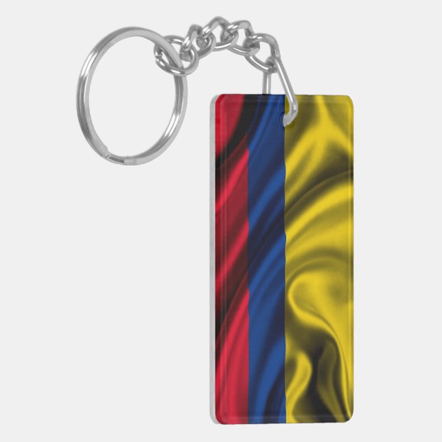 Colombia Flag Fabric Keychain (Front Left)