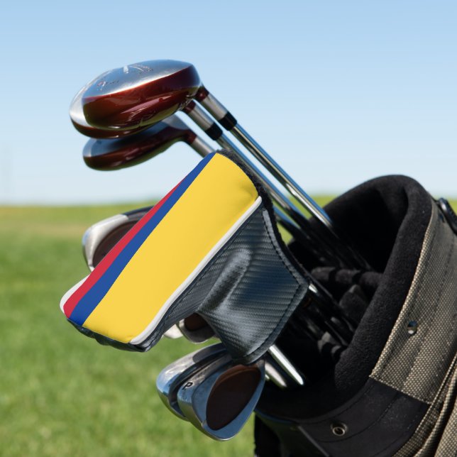Colombia flag golf head cover (In Situ)