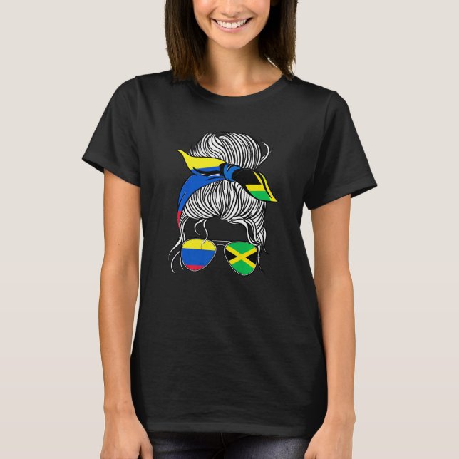 Colombia Flag Jamaica Grown Women Girl Country Pre T-Shirt (Front)