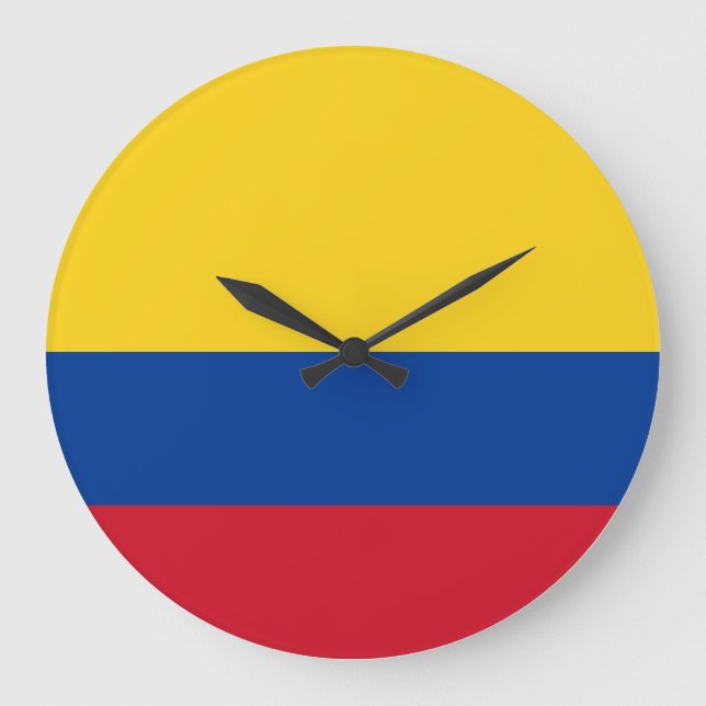Colombia Flag Large Clock (Front)