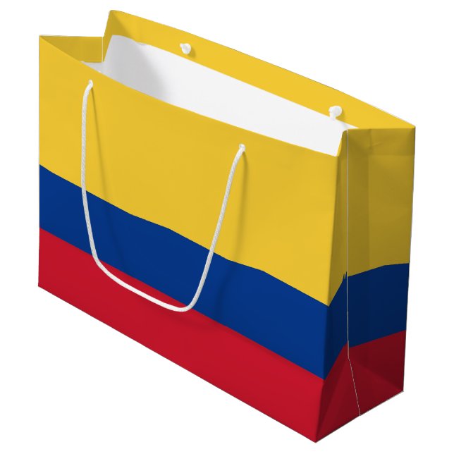 Colombia flag large gift bag (Front Angled)