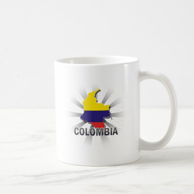 Colombia Flag Map 2.0 Coffee Mug (Right)