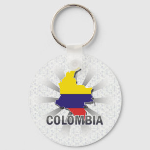 Colombia Flag Map 2.0 Keychain