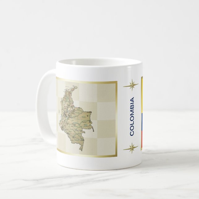 Colombia Flag + Map Mug (Front Left)