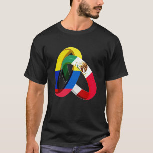 Colombia Flag Mexico Grown Ring Marriage Wedding T-Shirt