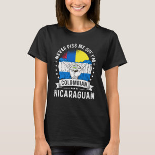 Colombia Flag Nicaragua Grown Humour Citizen Prid T-Shirt
