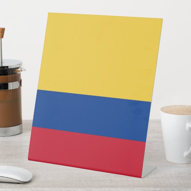 Colombia flag pedestal sign (In SItu)