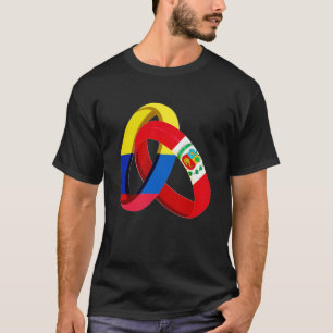Colombia Flag Peru Grown Ring Marriage Wedding T-Shirt