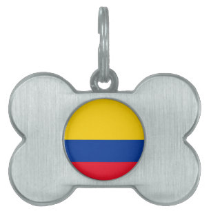 Colombia Flag Pet Name Tag