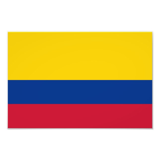 Colombia Flag Photo Print (Front)