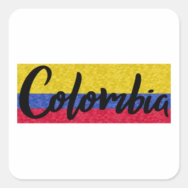 Colombia Flag Pixel Lettering Sticker (Front)