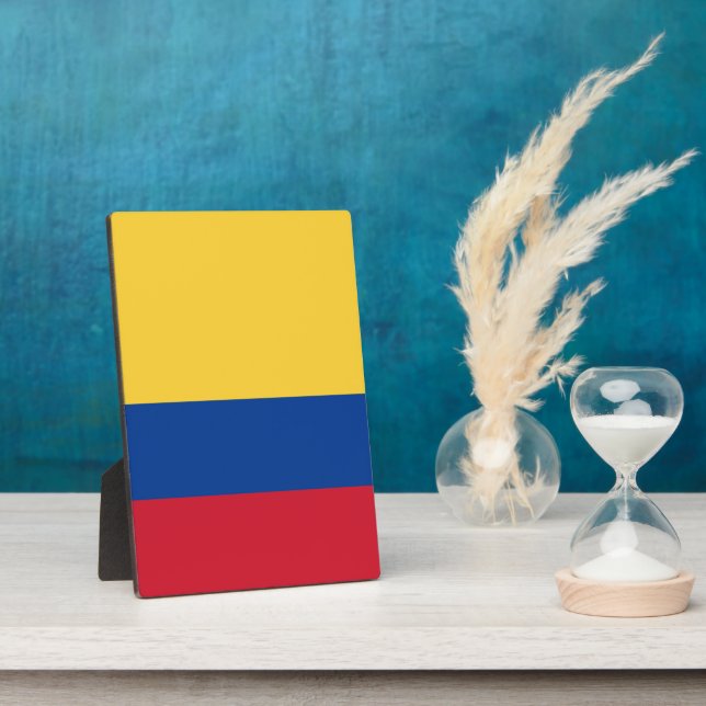 Colombia flag plaque (Side)