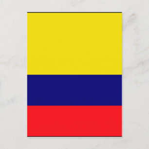 Colombia flag postcard