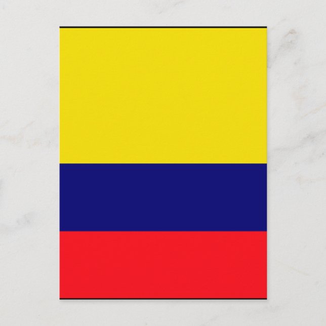 Colombia flag postcard (Front)