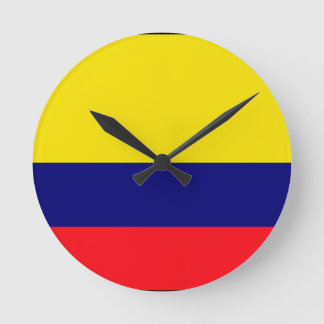 Colombia flag round clock