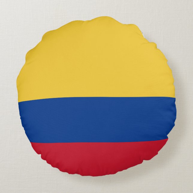 Colombia flag round pillow (Back)