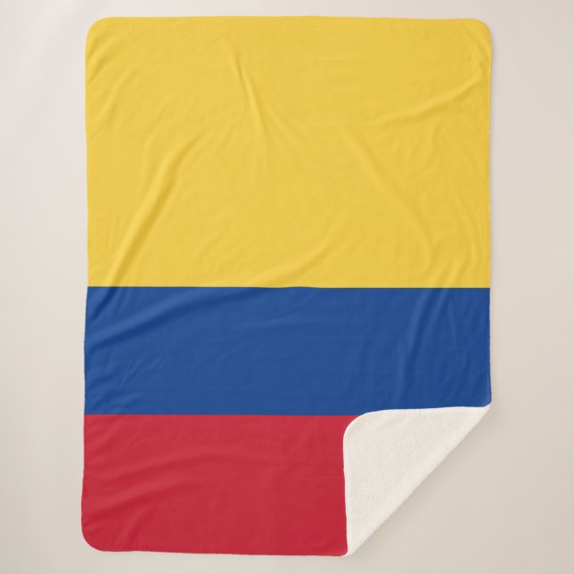 Colombia flag sherpa blanket (Front)