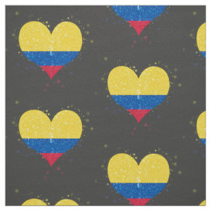 Colombia Flag Shining Beautiful Fabric