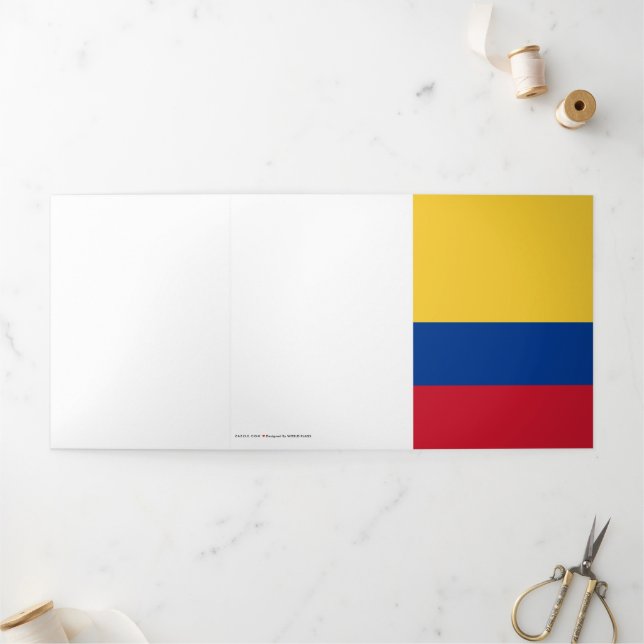 Colombia flag Tri-Fold card (Outside)