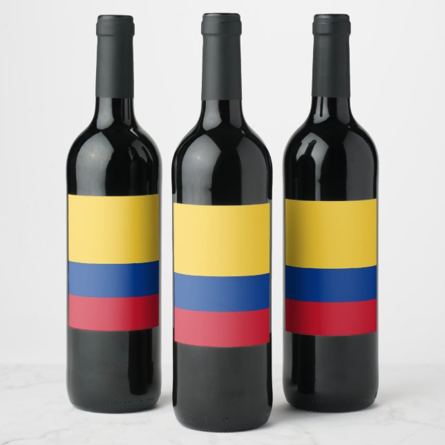 Colombia flag wine label (Bottles)