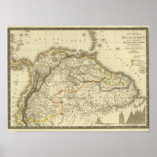 Colombia, French Guiana Poster