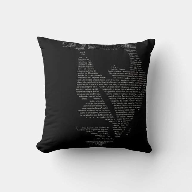 Colombia Gabriel Garcia Marquez Throw Pillow (Front)