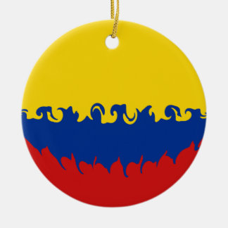 Colombia Gnarly Flag Ceramic Ornament