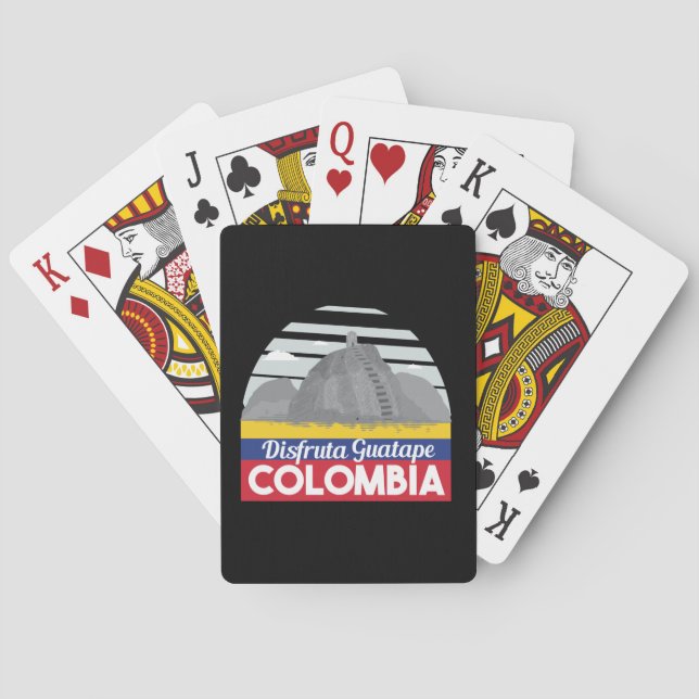 Colombia Guatape Vintage Travel  Playing Cards (Back)