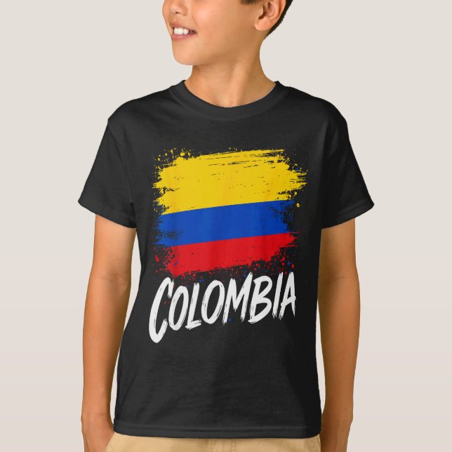 Colombia Lover Colombian Flag  T-Shirt (Front)