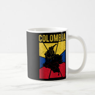 Colombia Map Flag Colombian National Expat Patriot Coffee Mug