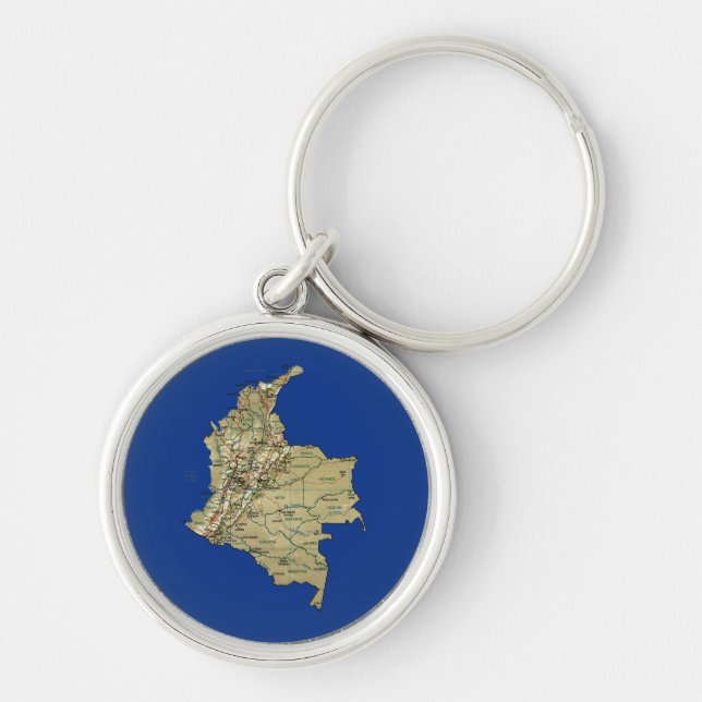 Colombia Map Keychain (Front)