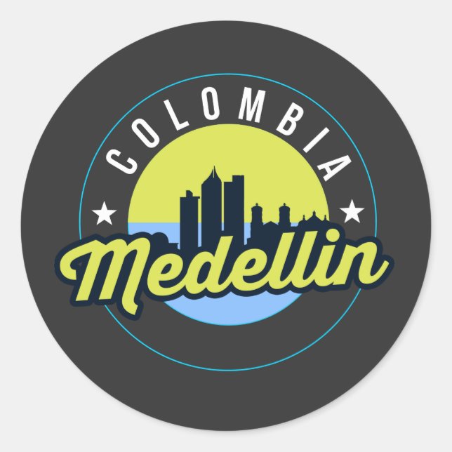 Colombia Medellin Cityscape Sticker (Front)