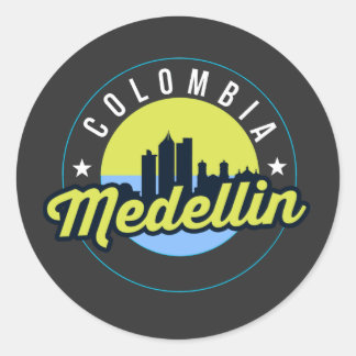 Colombia Medellin Cityscape Sticker