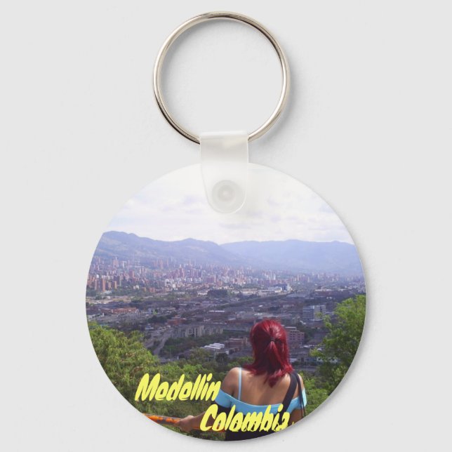 Colombia, Medellin view Keychain (Front)