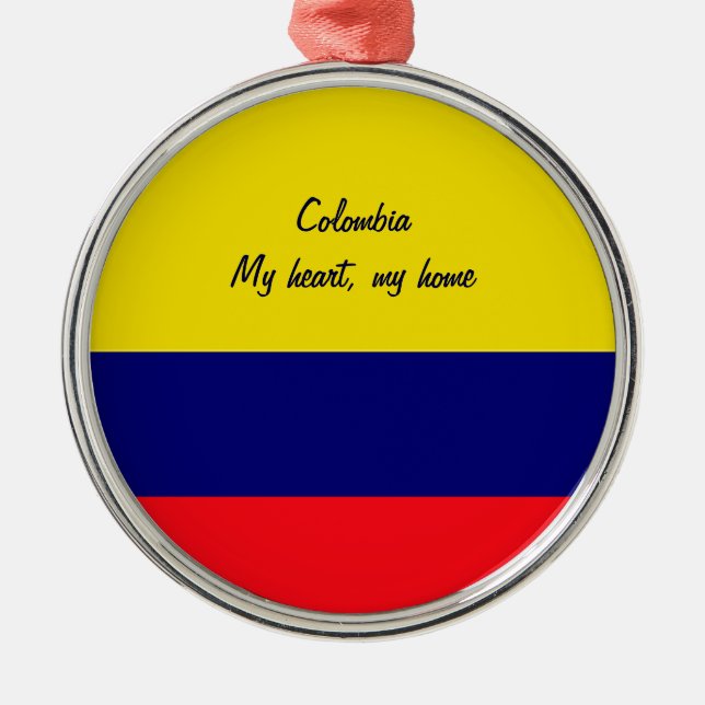 Colombia Metal Ornament (Front)