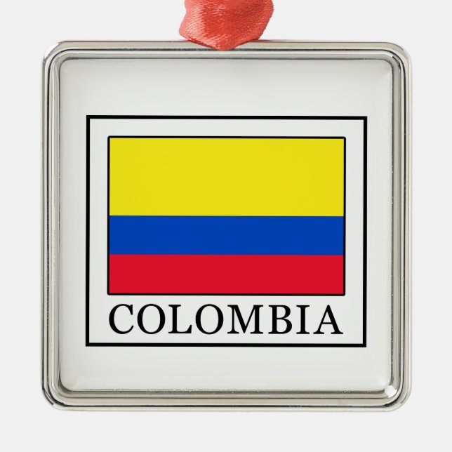 Colombia Metal Ornament (Front)