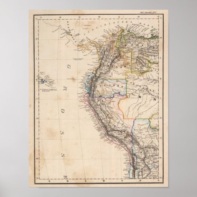 Colombia, Peru Poster (Front)