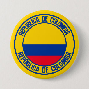 Colombia Round Emblem 3 Inch Round Button