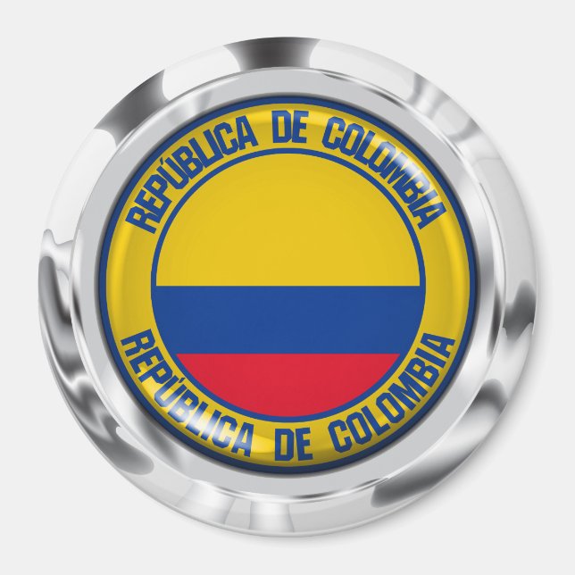 Colombia Round Emblem Magnet (Front)