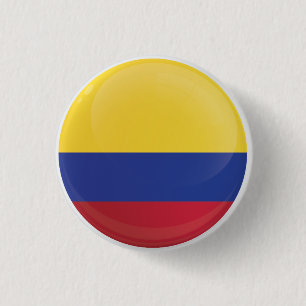 Colombia  Round Icon Flag 1 Inch Round Button