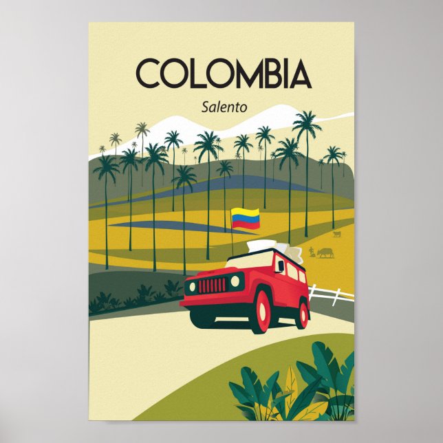 Colombia salento travel poster (Front)