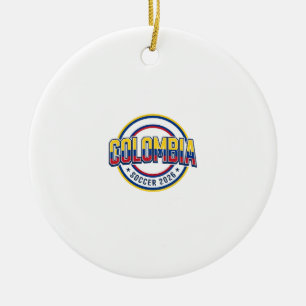 Colombia Soccer 2026 Soccer Bold Country Typograph Ceramic Ornament