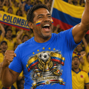 Colombia Soccer Fan Colombian Football World Cup T-Shirt